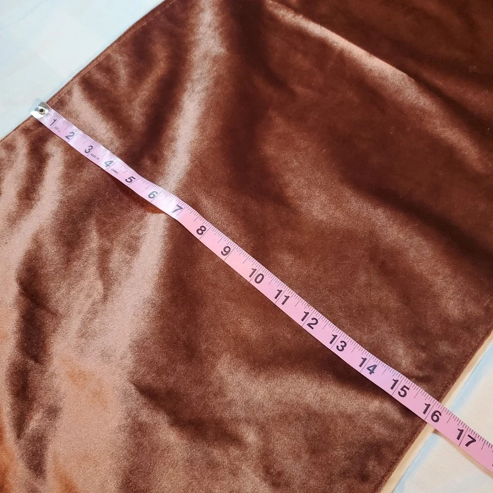 Shabby Chic Fall‎ decor long Table Runner Velvet Brown 16x88 Lined